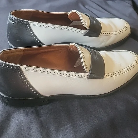 Fratelli Rossetti White Black Italian Leather Loafers Size 36 Or 5.5 US - Picture 5 of 11